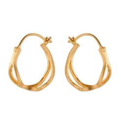 STREAM HOOP ØRERINGE | FORGYLDT