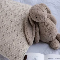 STRIKKET PUDE - MOUNTAIN | BEIGE