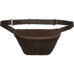 SUEDE BUMBAG | DARK COFFEE BROWN W/LIGHT GOLD