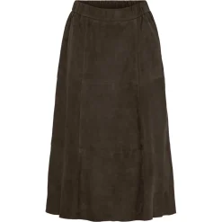 SUEDE SKIRT | DARK CHOCOLATE BROWN