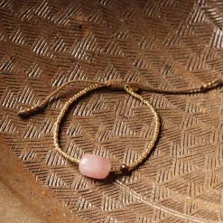 SURPRISE ROSE QUARTZ GARNET BRACELET
