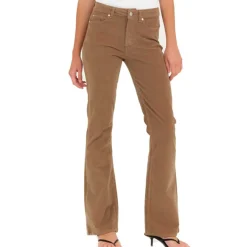 TARA FLARE JEANS BABY CORD | COOL TAUPE