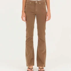 TARA FLARE JEANS BABY CORD | COOL TAUPE