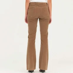 TARA FLARE JEANS BABY CORD | COOL TAUPE