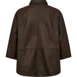 TENNA 3/4 SLEEVE LOOSE FIT SHIRT | BROWN