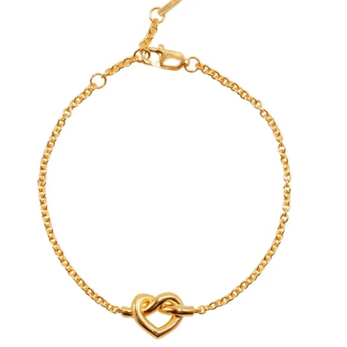 TIED HEART BRACELET FORGYLDT