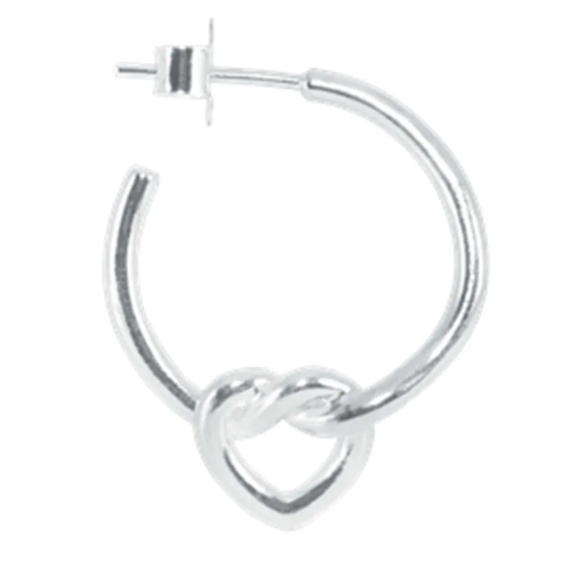 TIED HEART HOOP | SØLV