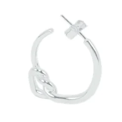 TIED HEART HOOP | SØLV