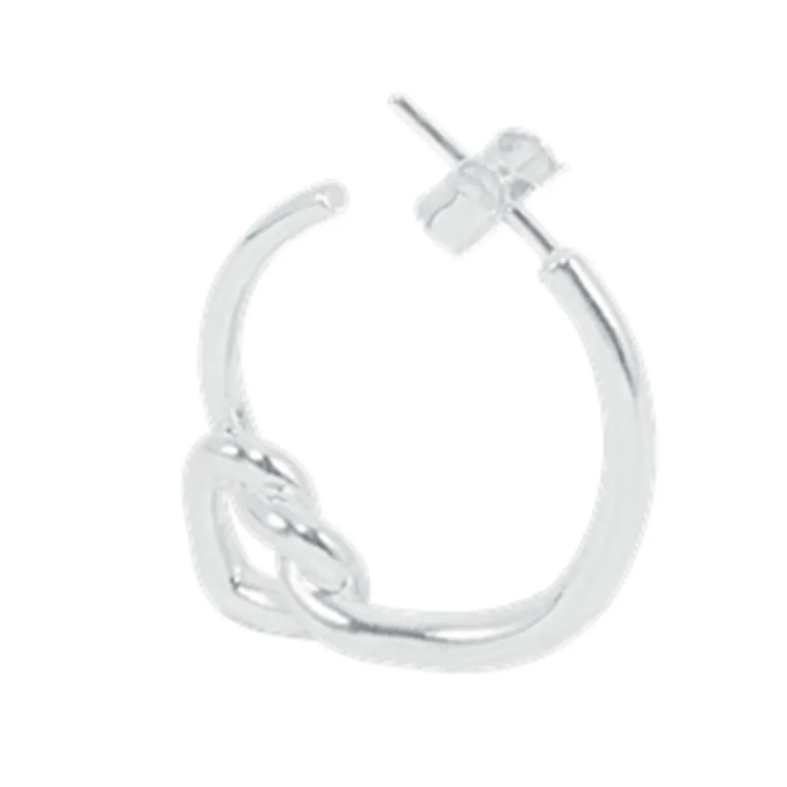 TIED HEART HOOP | SØLV