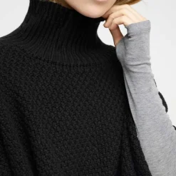 TILIA PONCHO KNIT | BLACK