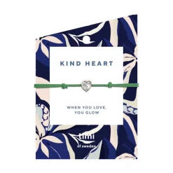 TIMI OF SWEDEN ARMBÅND | KIND HEART M/GRØN SNOR
