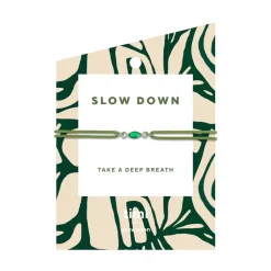 TIMI OF SWEDEN ARMBÅND | SLOW DOWN M/GRØN SNOR