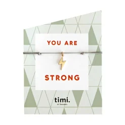 TIMI OF SWEDEN ARMBÅND | YOU ARE STRONG M/GRÅ SNOR