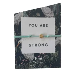 TIMI OF SWEDEN ARMBÅND | YOU ARE STRONG M/MINT SNOR