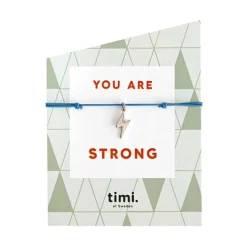 TIMI OF SWEDEN ARMBÅND | YOU ARE STRONG M/BLÅ SNOR