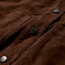 TONJA SUEDE OVERSIZE SHIRT | DUSTY BROWN