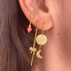 TRES PETIT ETOILE ØRERING M/CORAL - 1 STK. | FORGYLDT