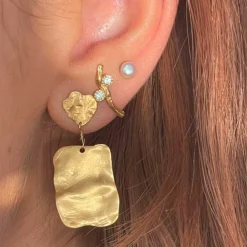 TRES PETIT PEARL ØRERING 1 STK. | FORGYLDT