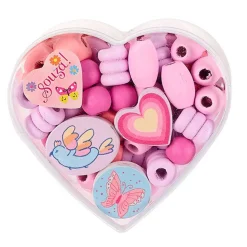 TRÆPERLER I HJERTEÆSKE | PINK