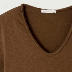 T-SHIRT DROIT MC COL V SONOMA | CHANTAIGNIER