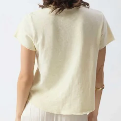 T-SHIRT DROIT MC COL V SONOMA | VANILLE VINTAGE