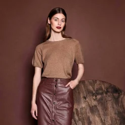 T-SHIRT I CASHMERE/MERINOULD | TAUPE MELANGE