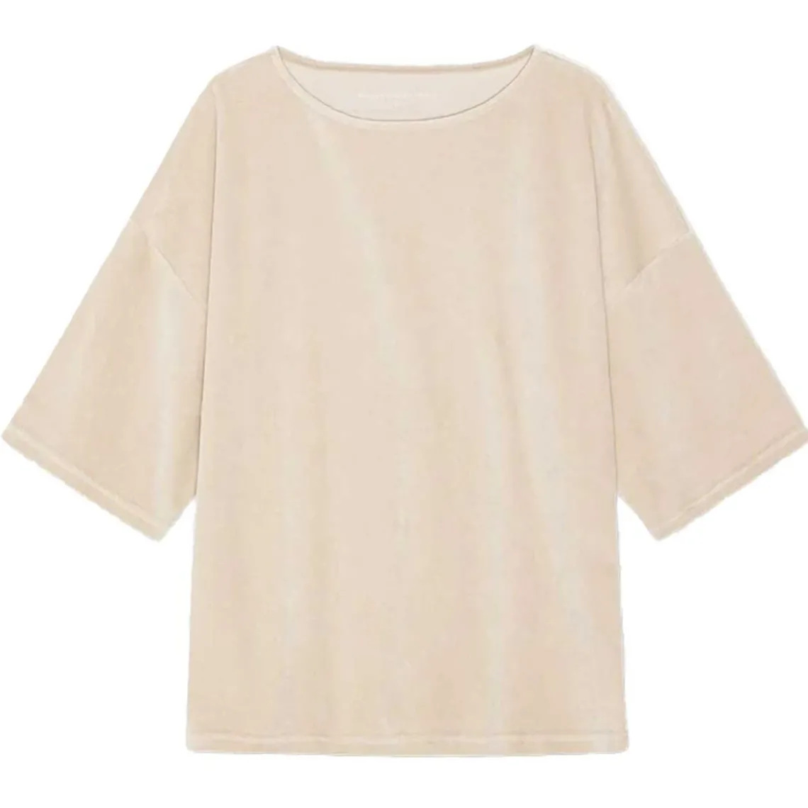 TULIP VELVET TOP | PURE BEIGE