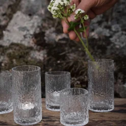 VASE M/MØNSTRET GLAS