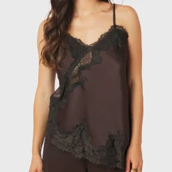 VIOLE LACE TOP | DARK BROWN