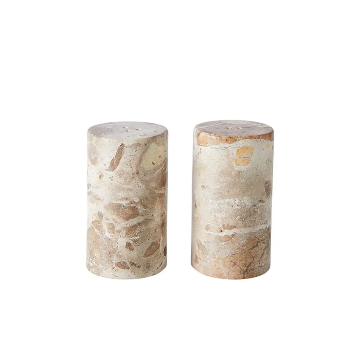 VITA SALT/PEBER SÆT I MARMOR 4,5X8,5 CM | SEASHELL