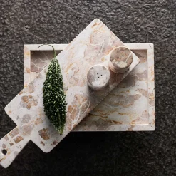 VITA SALT/PEBER SÆT I MARMOR 4,5X8,5 CM | SEASHELL