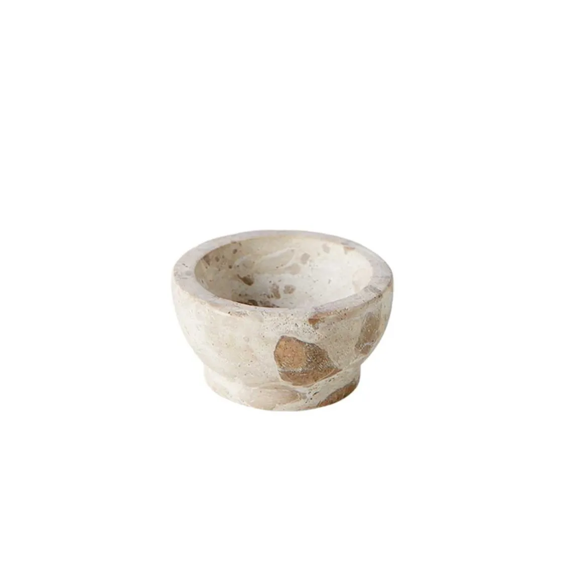 VITA SALTSKÅL I MARMOR 6,5X3,5 CM | SEASHELL