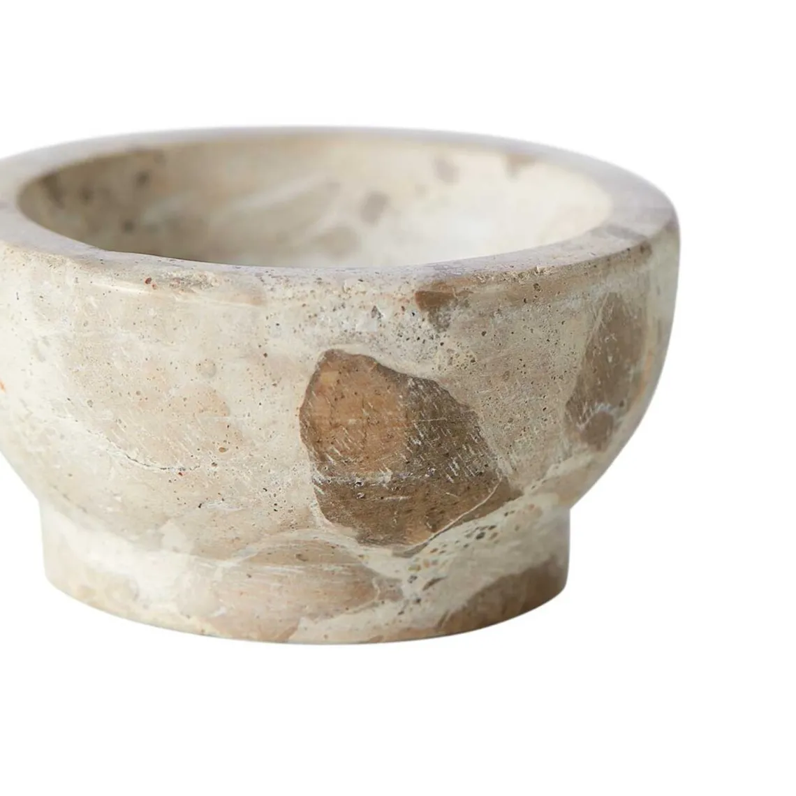 VITA SALTSKÅL I MARMOR 6,5X3,5 CM | SEASHELL