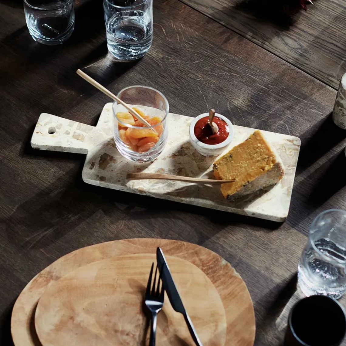 VITA SALTSKÅL I MARMOR 6,5X3,5 CM | SEASHELL