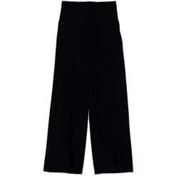 WIDE-LEG HIGH-RISE TROUSERS | NERO