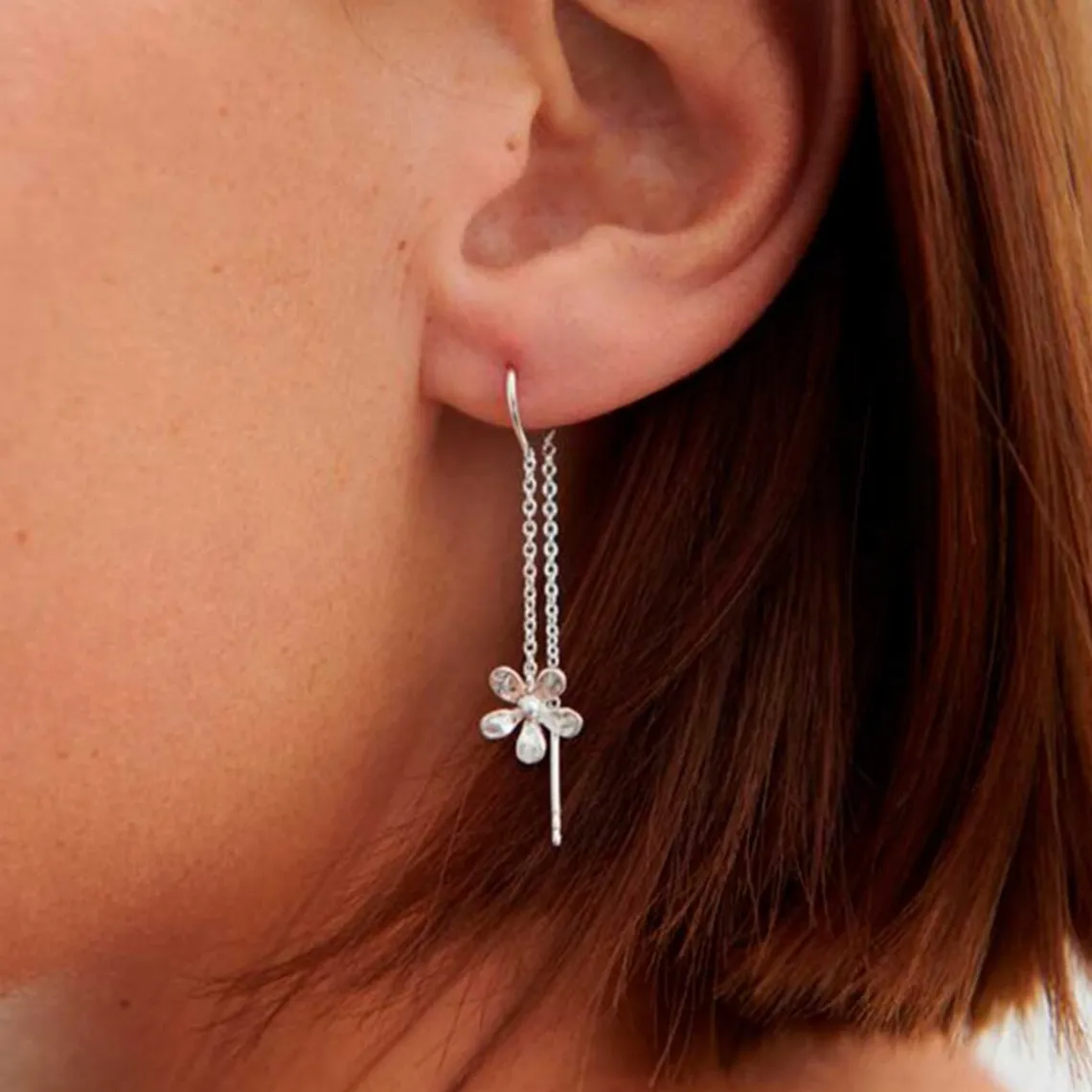 WILD POPPY EARCHAINS | SØLV