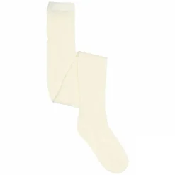 WOOL RIB TIGHTS | SNOW WHITE