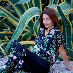 ZENNIA BLOUSE | BLACK FLOWER
