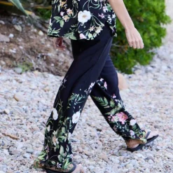 ZENNIA PANTS | BLACK FLOWER